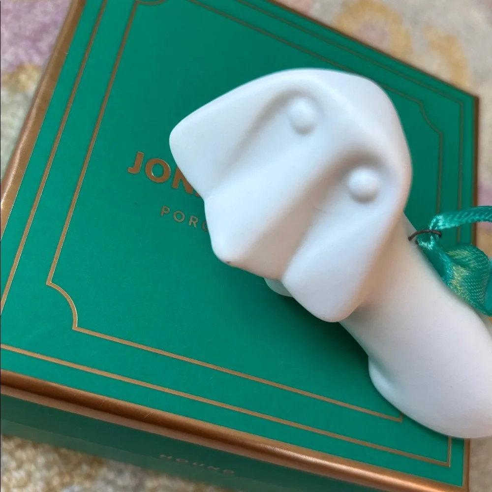 Jonathan Adler Porcelain Ornament HOUND NWT in box